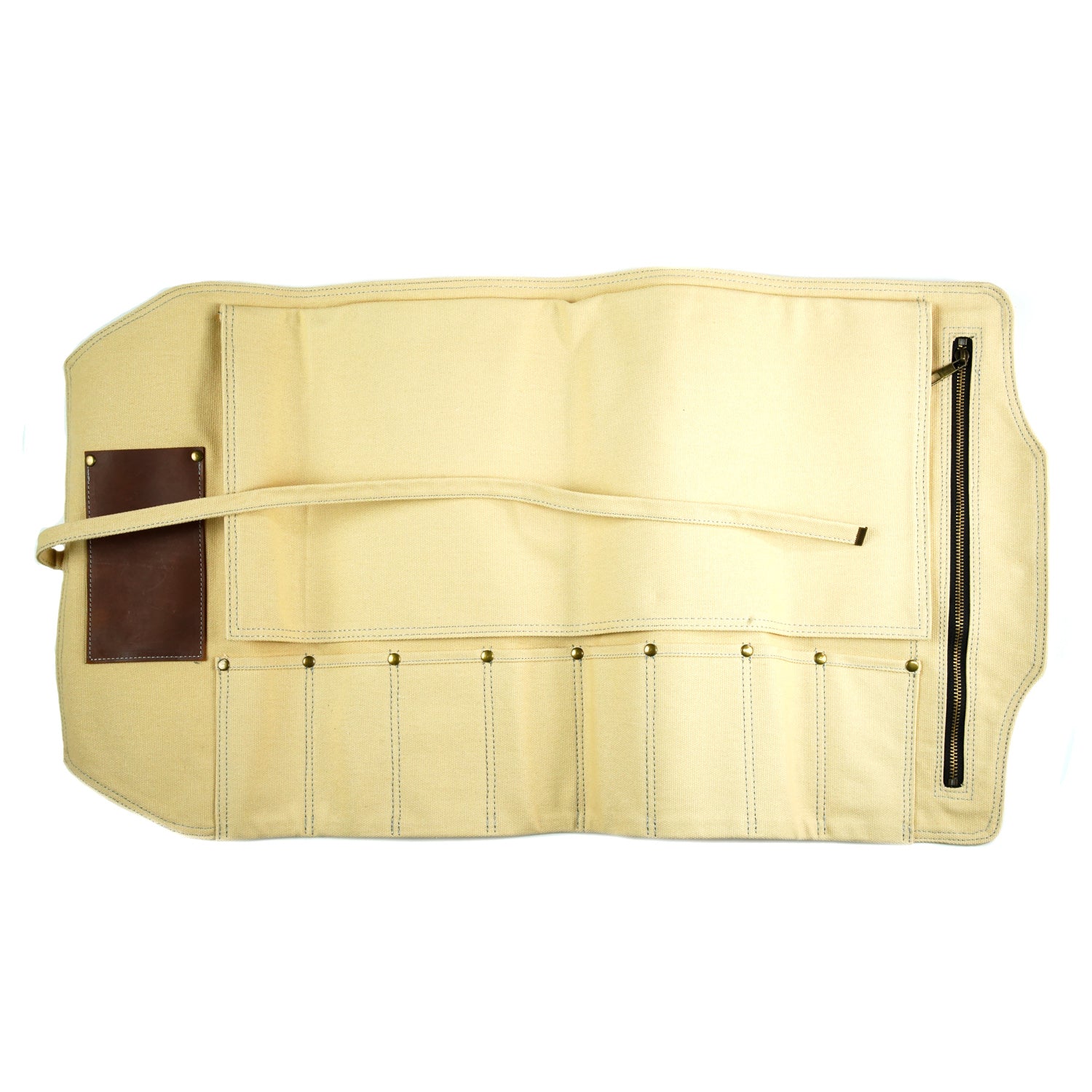 Professional Knife Bag Khaki - Durable & Waterproof Chef Knife Roll for Kitchen, Travel & Outdoor Cooking - Perfect for Chefs, Camping & BBQ Accessories