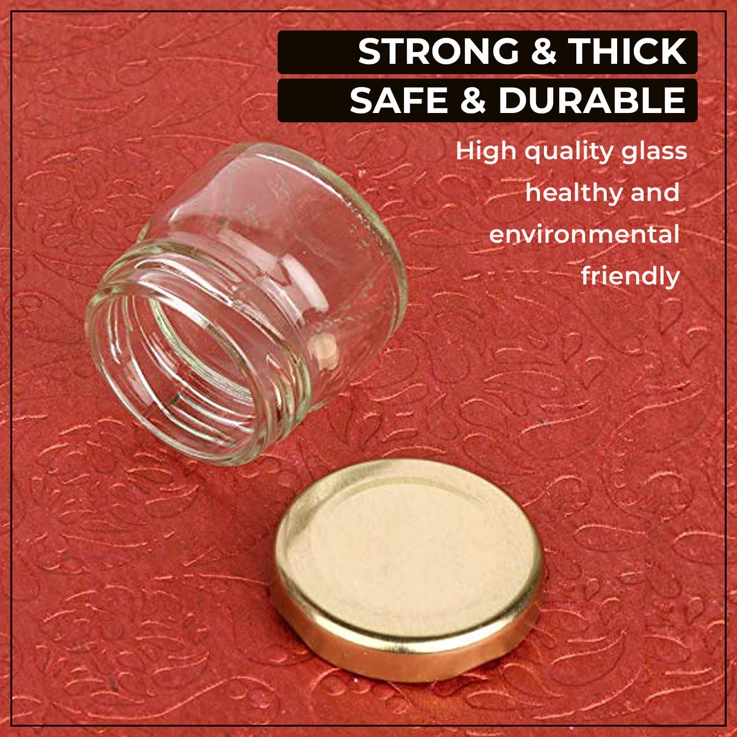Premium Round Empty Glass Cosmetic Jars with Golden Cap & White Inner Lids - 30ml (25g) - 3-Pack for DIY Creams, Balms, Face Scrubs & Body Butter - Perfect for Home Spa, Skincare Routine & Travel-Friendly Beauty Containers