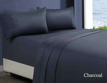 1000 Thread Count Egyptian Cotton Sheet Set - 1 Mega Queen Size - Charcoal Gray - Luxury Soft Bedding for Hotels, Guest Rooms & Master Bedrooms