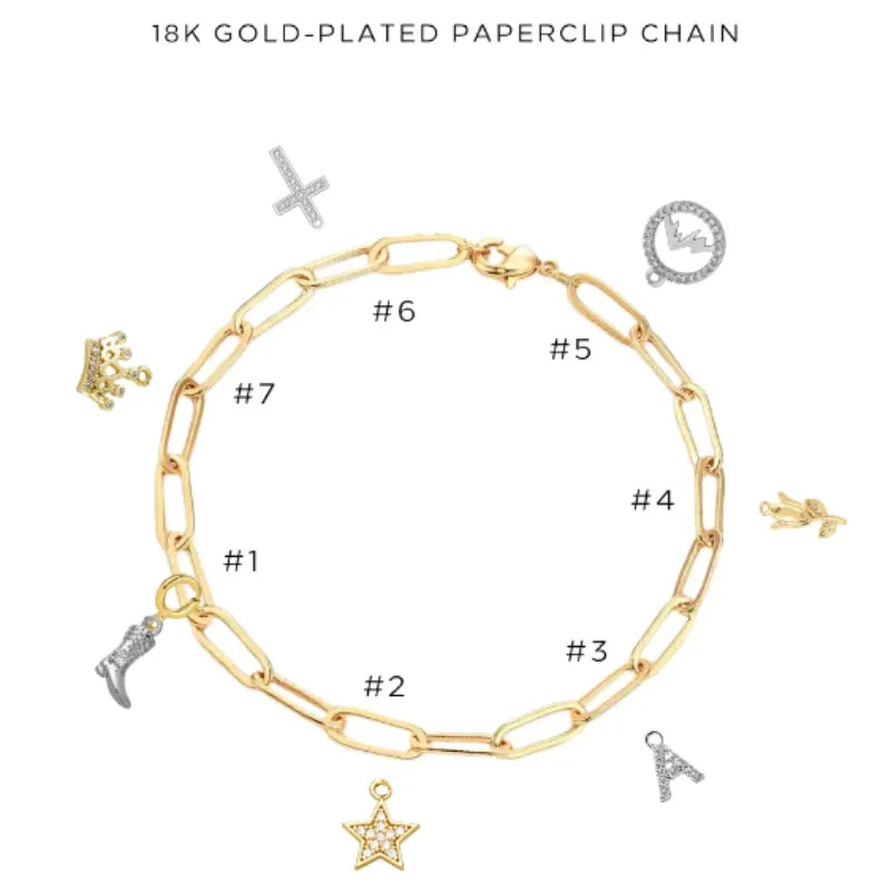 Charm Bracelet with Assorted Charms - Elegant Adjustable Jewelry for Women & Girls - Perfect for Gifts, Parties & Everyday Wear