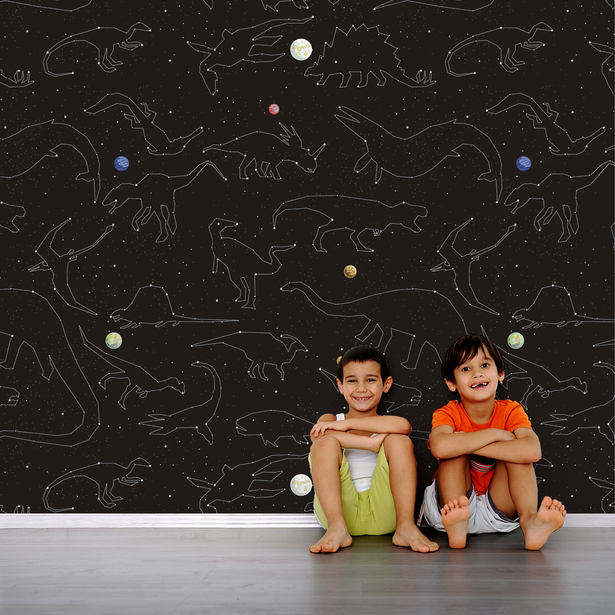 Dinostar Black Hole Galaxy Space Wallpaper - Peel and Stick Removable Wall Mural for Bedroom, Living Room & Kids Room Decor