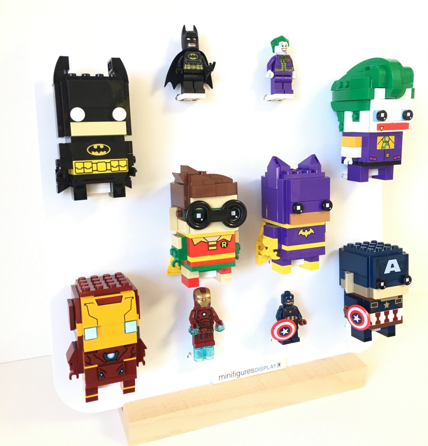 Lego BrickHeadz Minifigures Display Stand - Creative Building Blocks Organizer for Collectors | Perfect for Home Decoration, Office Desk & Gift Giving
