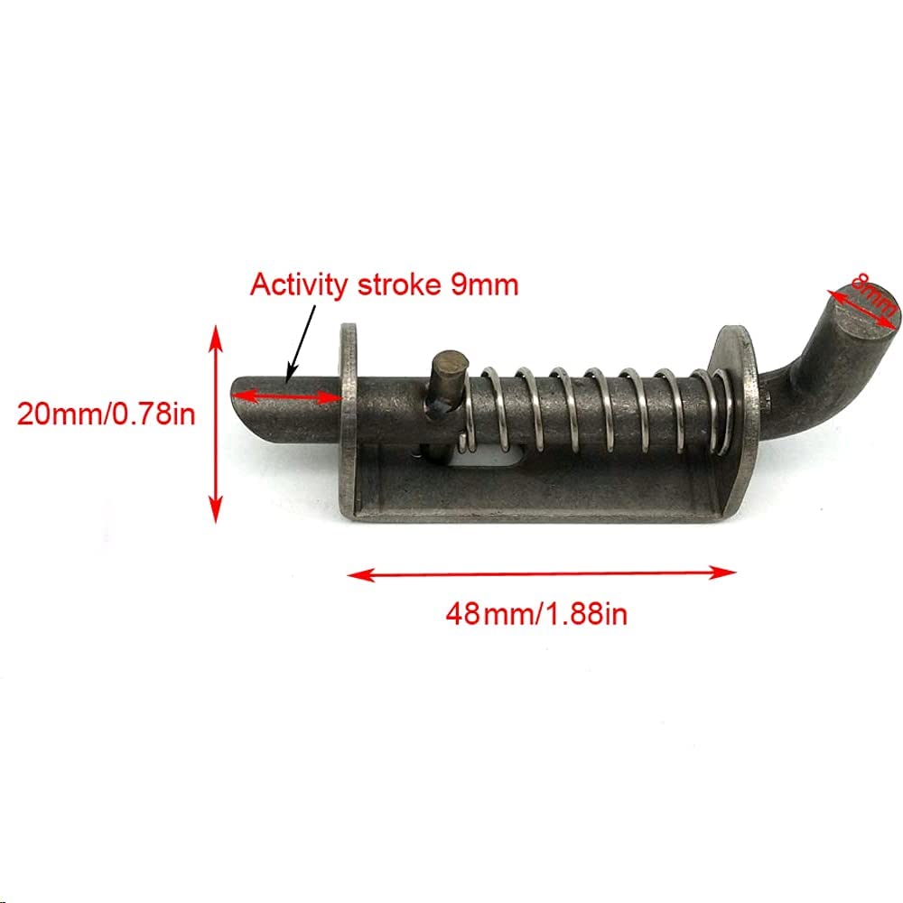 Heavy Duty Stainless Steel Spring Latch for Pet Cages - Reinforced Industrial Welded Small Bolts | Secure Kennel, Dog Crate & Animal Enclosures | Outdoor & Indoor Use