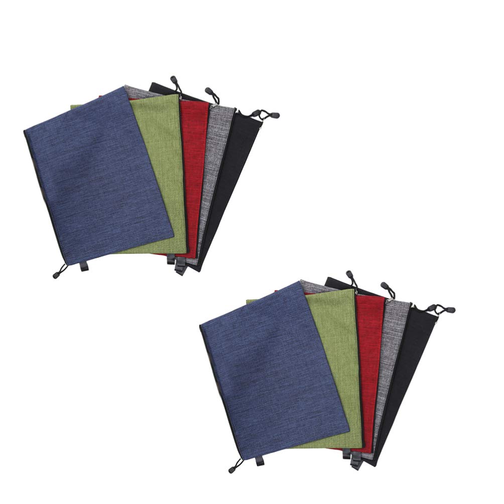 NUOBESTY 10-Pack Waterproof Zipper File Organizer Bags - Portable Document Holder for Office, School & Travel - A4 File Folder Storage Solution for Students, Teachers & Professionals