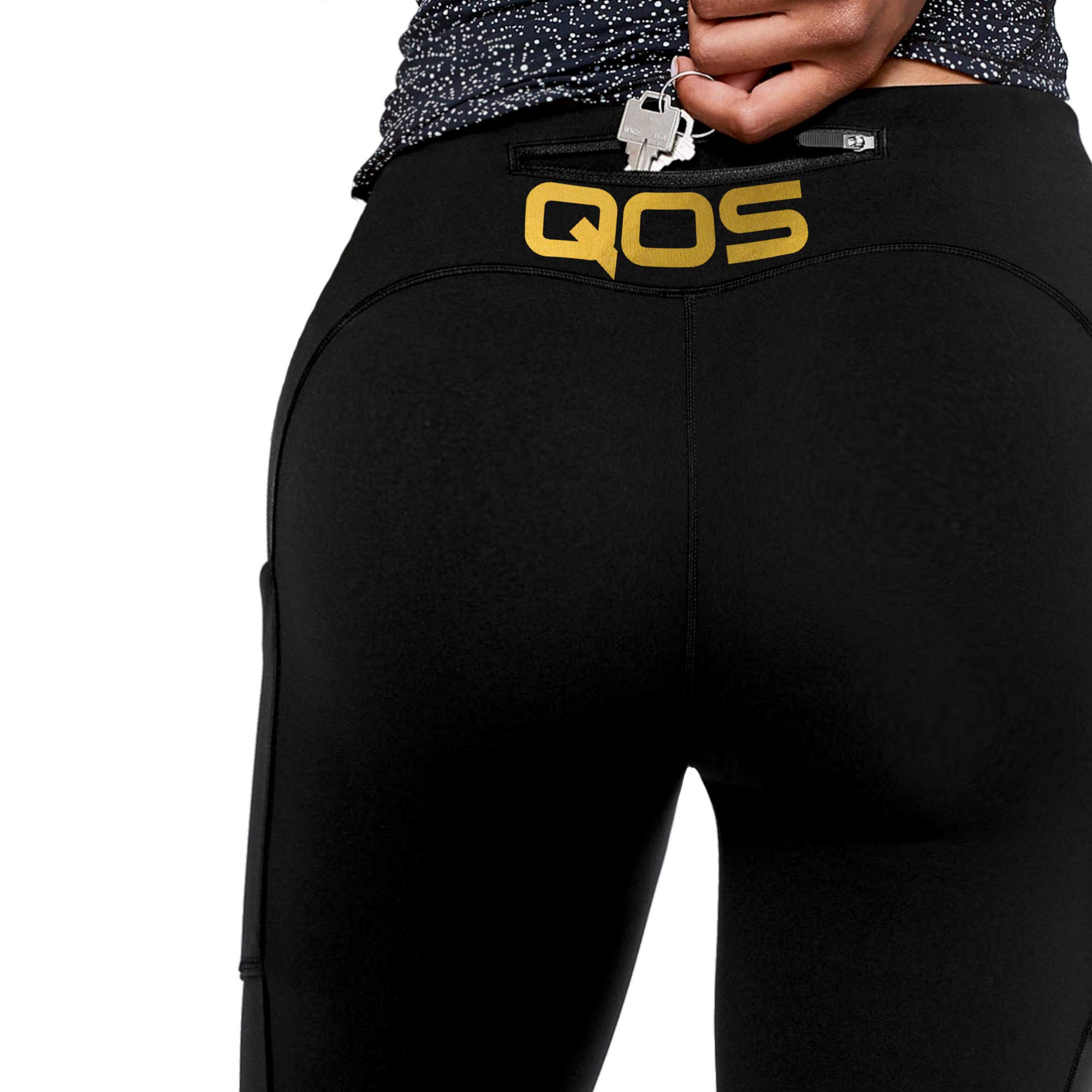QOS - Gold Label Smooth Leggings - Original Queen of Spades Edition | High-Waist Yoga Pants for Women | Perfect for Workouts, Running & Lounge Wear