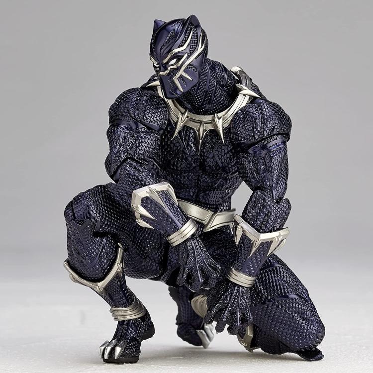 Amazing Yamaguchi Revoltech No. 030 Black Panther Action Figure - Highly Articulated Collectible for Marvel Fans & Display