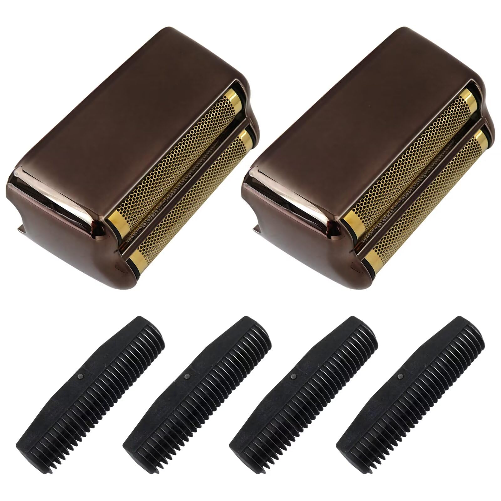 Upgraded 2-Pack Replacement Foil and Cutter Set for Barberology FXFS2 Electric Shaver - Double Foil Replacement Head for PRO Barberology Razors (Black) | Professional Hair Clipper Accessories for Barbershop & Home Grooming