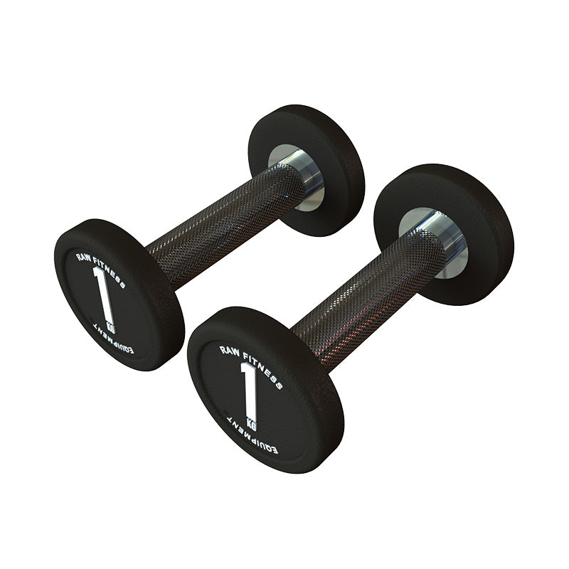 1KG Dumbbell Set - Round Rubber Coated Hand Weights for Home Gym, Strength Training & Fitness Workouts - Perfect for Beginners & Professionals
