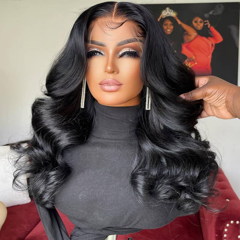 Eullair 13x4 HD Lace Full Frontal Wig - Invisible Lace Closure Wig for All Skin Tones & Hair Textures | New Arrival Human Hair Wig | Perfect for Daily Wear, Parties & Special Occasions