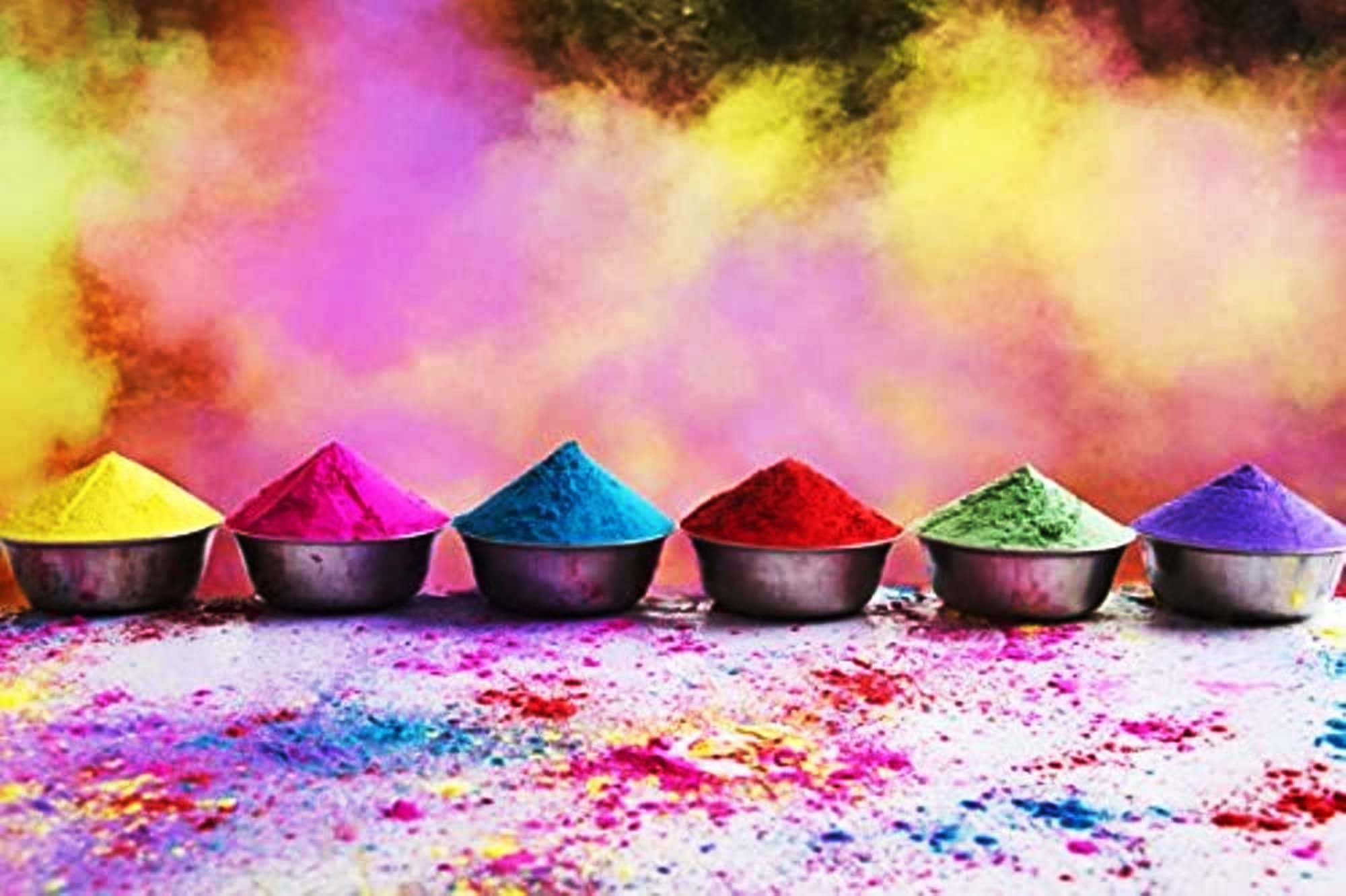 Vibrant Gulal Holi Powder - 5 Pack (100g Each) | Non-Toxic, Skin-Safe Festival Colors for Holi Celebrations | Perfect for Parties, Weddings & Cultural Events