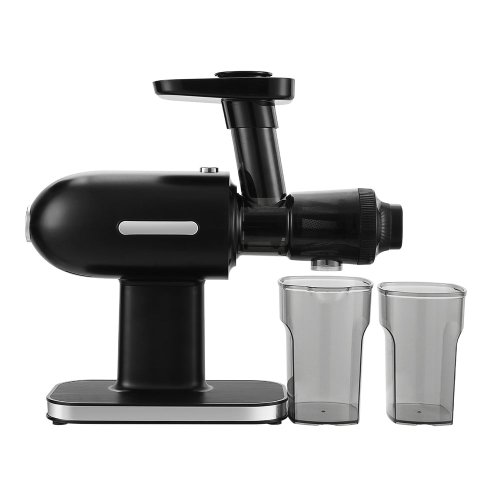 Devanti 160W Cold Press Slow Juicer - Premium Fruit and Vegetable Juice Extractor for Healthy Drinks - Perfect for Smoothies, Detox, and Family Breakfast (Black)