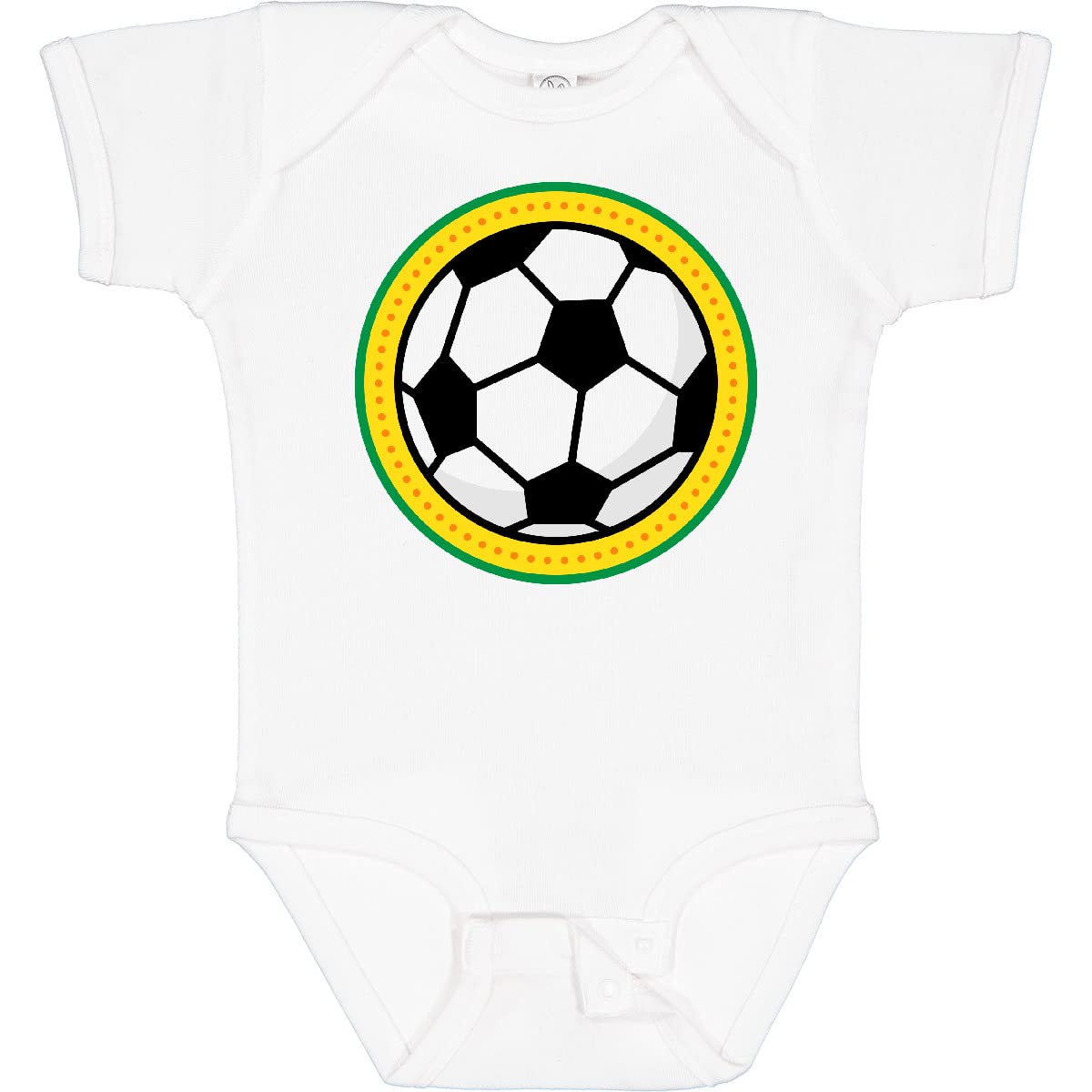 Inktastic Soccer Ball Baby Bodysuit - Soft 100% Cotton Infant Onesie for Boys & Girls - Cute Soccer Fan Outfit for Game Day, Team Spirit & Newborn Photography - Best Baby Shower Gift & Sports-Themed Event Outfit - Perfect for Newborns, Toddlers & Sports Lovers