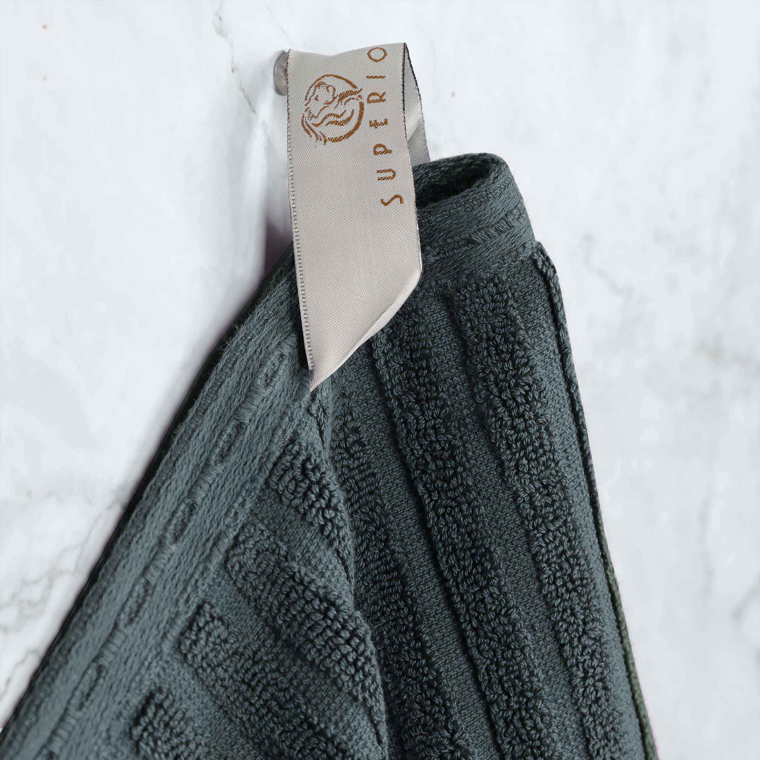 Premium Soho Ribbed Textured Cotton Hand Towels & Bath Sheets Set - Ultra Absorbent, Soft & Quick-Drying - Perfect for Bathroom, Spa, Gym & Guest Use