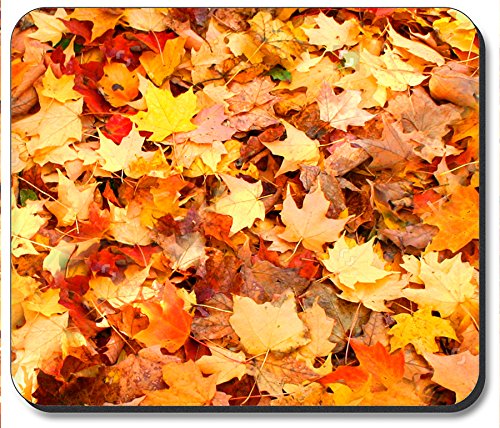 Premium Art Plates Brand Mouse Pad with Fall Leaves Design - Non-Slip Office & Gaming Surface for Computers, Laptops, and Desks