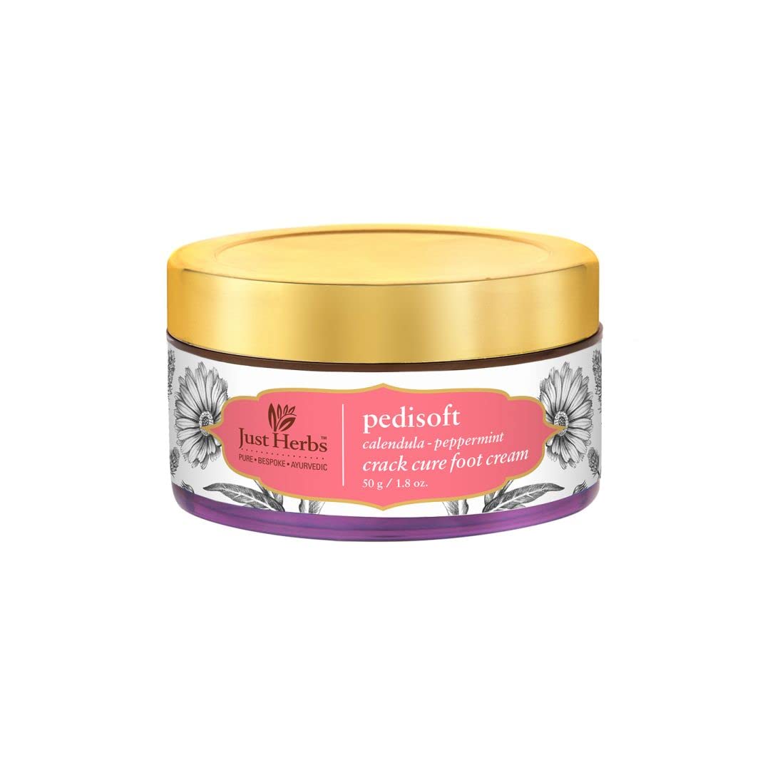Organic Pedisoft Crack Heel Repair Moisturizing Foot Cream with Calendula, Peppermint & Nutmeg - Paraben Free, 50g - Deep Hydration for Dry, Rough Feet - Perfect for Daily Foot Care & Cracked Heel Treatment