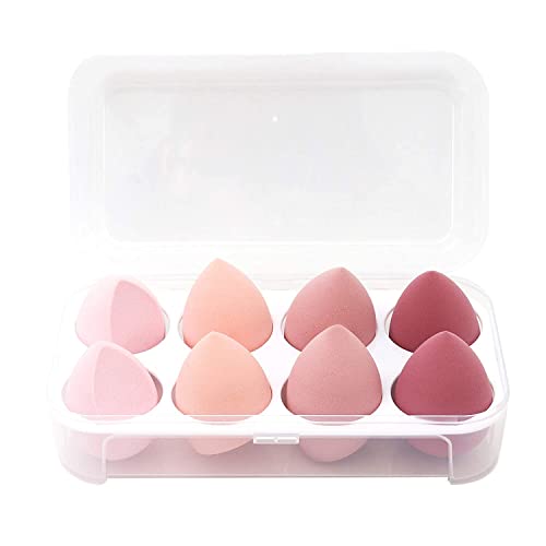 8 PCS Makeup Sponge Set - Latex-Free Vegan Beauty Blenders for Foundation, Powder & Cream | Professional Cosmetic Sponges for Flawless Makeup Application | Perfect for Daily Use, Travel & Makeup Artists