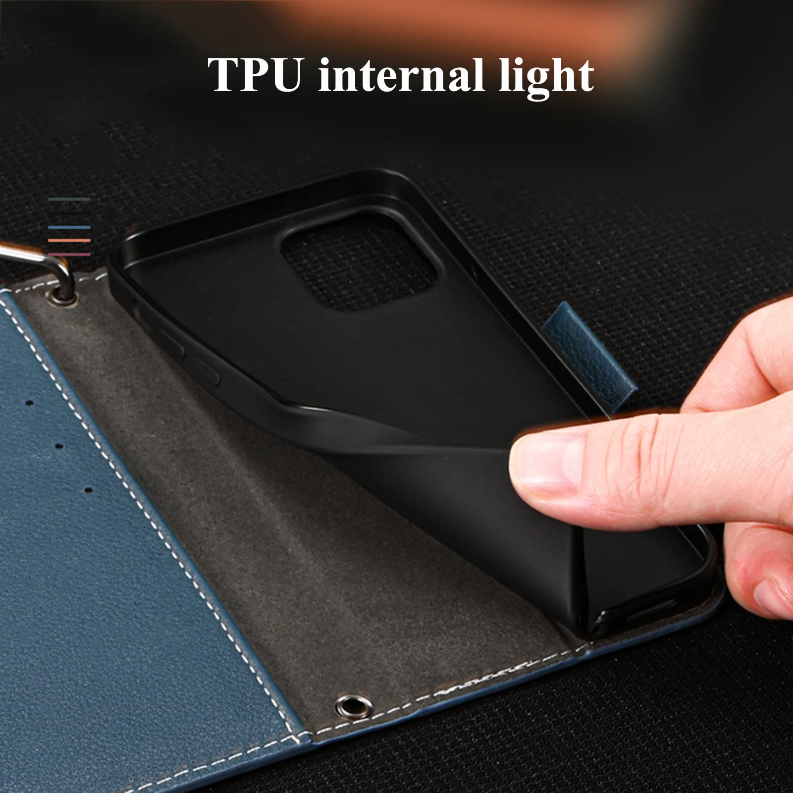 Premium Magnetic Flip Leather Wallet Case for iPhone 13/13 Pro/13 Pro Max (6.7