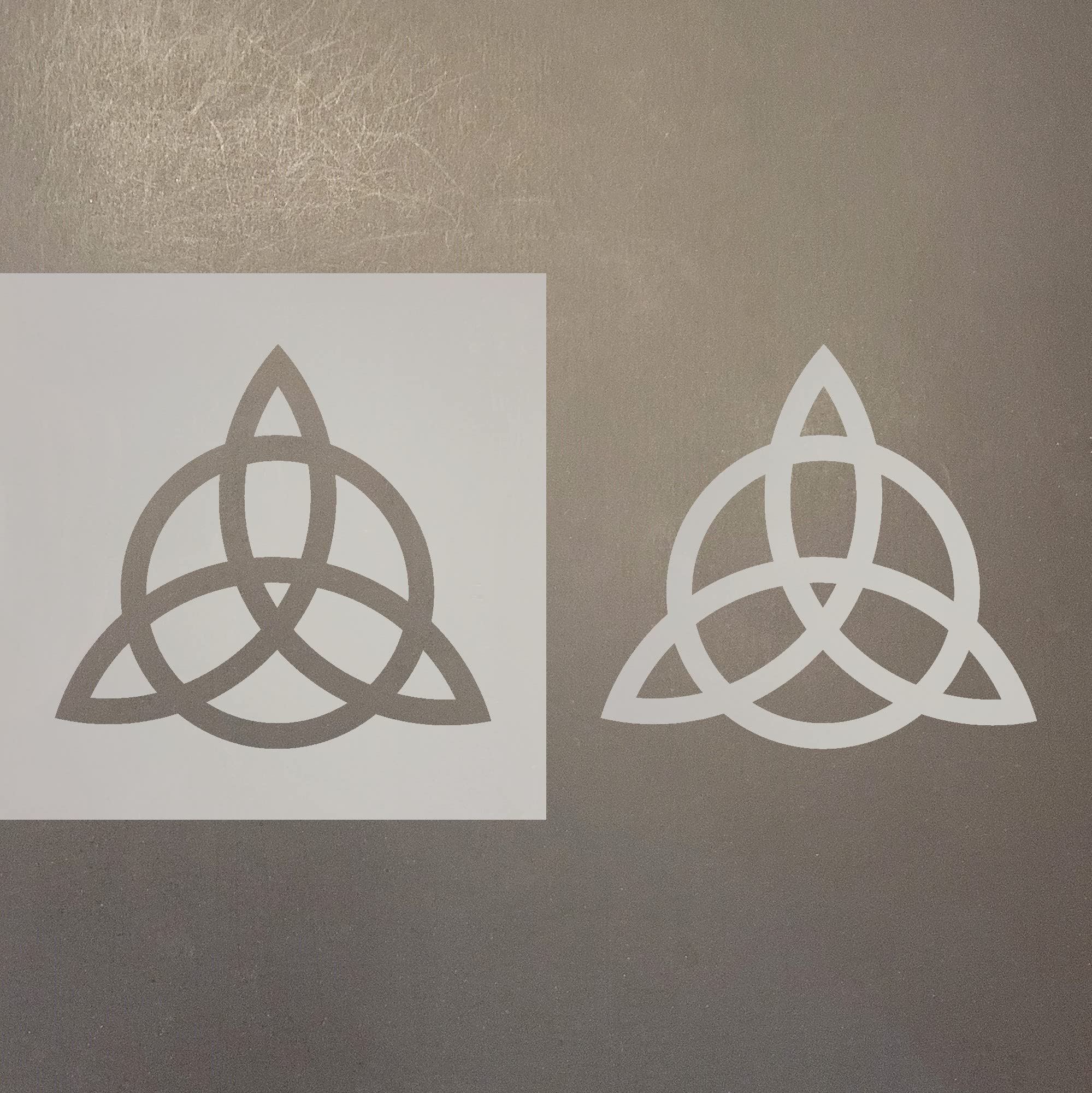 Triquetra Reusable Mylar Stencil for Art and Craft Projects - 4 Inch Celtic Knot Template for Painting, Scrapbooking, and DIY Home Decor