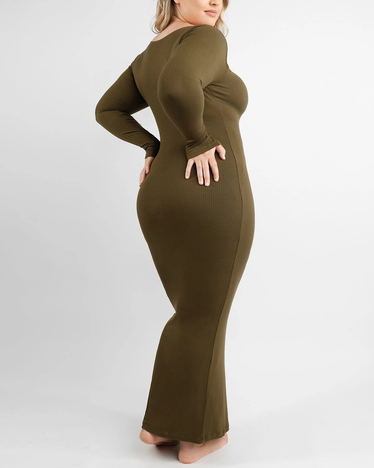 Stylish Cozy Ribbed Shoulder Cut Out Bodycon Dress for Women | Perfect for Date Night, Parties & Evening Events