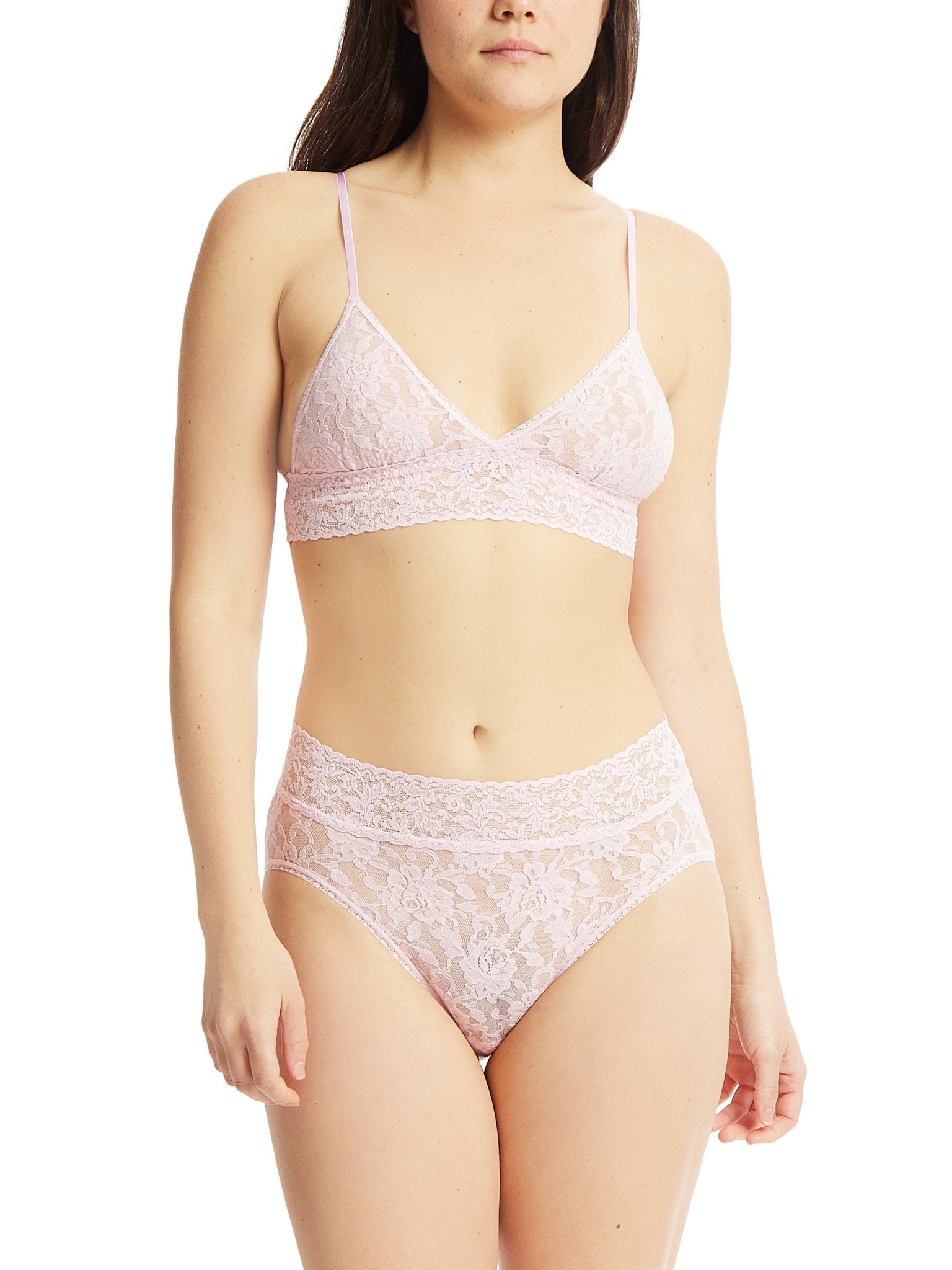 Signature Lace® Padded Triangle Bralette - Comfortable Wireless Bra for Women, Soft Stretchy Fabric, Light Support - Perfect for Yoga, Lounge & Everyday Wear