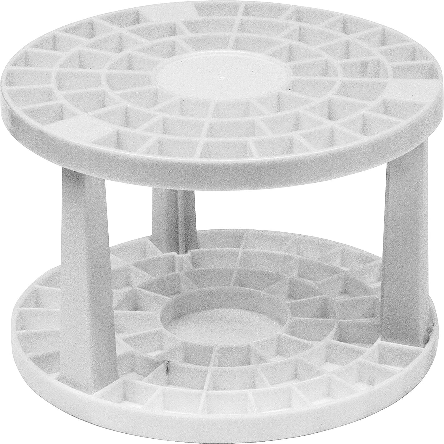 Creativity Street 2-Tier 49-Compartment Paint Brush Holder Caddy - White Plastic Organizer (5.75