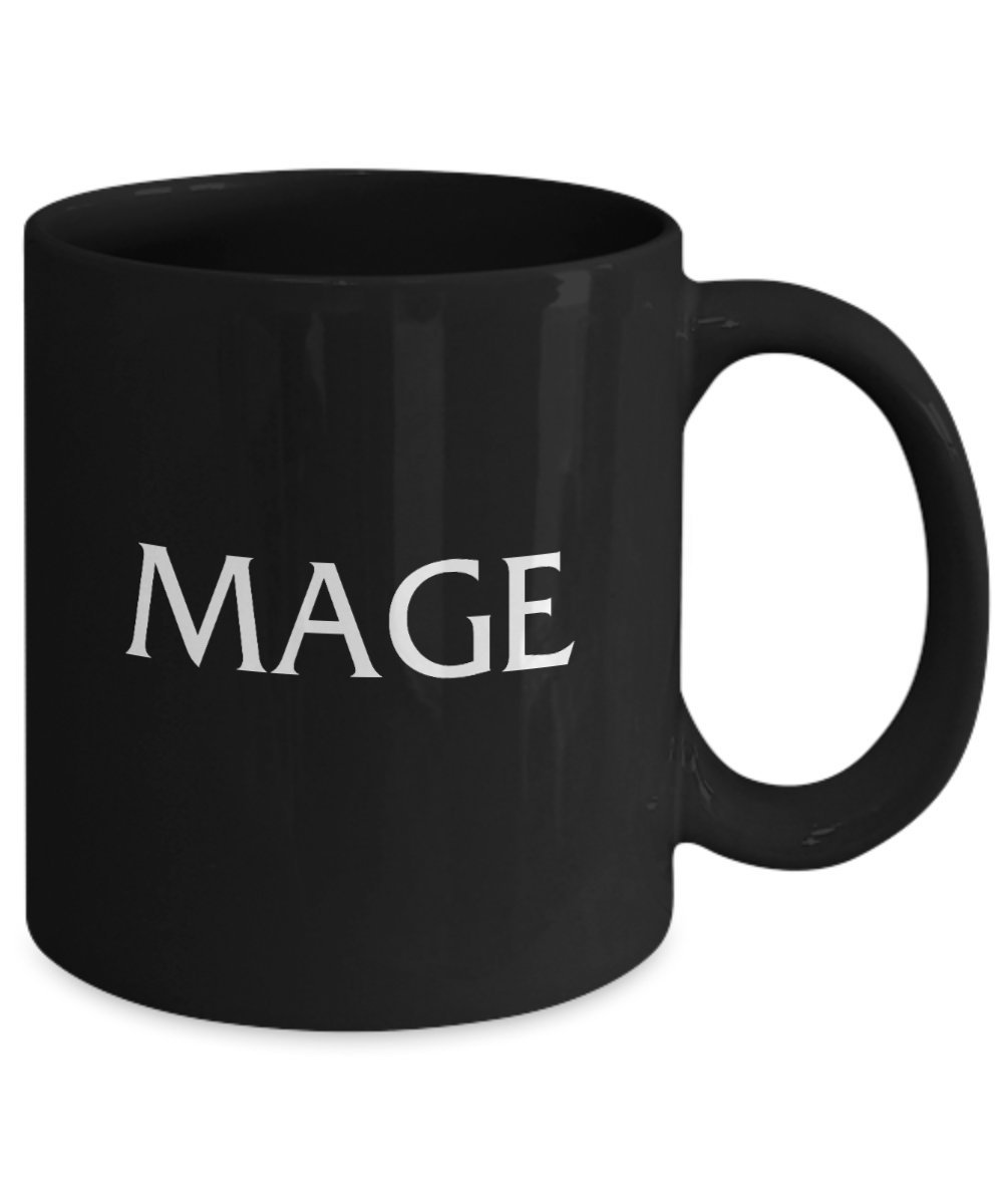11oz Black Acrylic Mage Mug - World of Warcraft WoW Player Gift, Frost Fire Arcane Spell Weaver Coffee Cup for MMORPG Gamers | Perfect for Gaming Sessions, Office Use & Fantasy Themed Parties