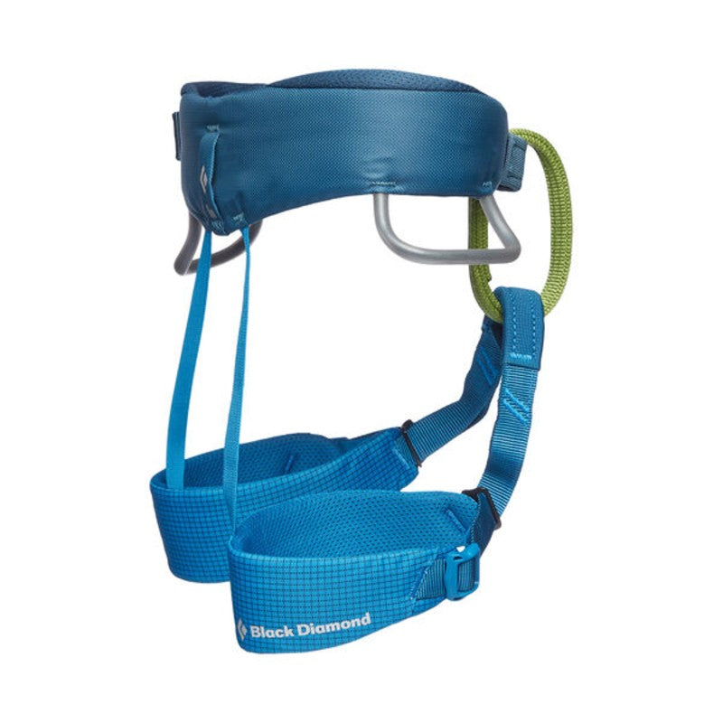 Black Diamond Momentum Kids Climbing Harness - Lightweight & Adjustable for Indoor & Outdoor Rock Climbing Adventures