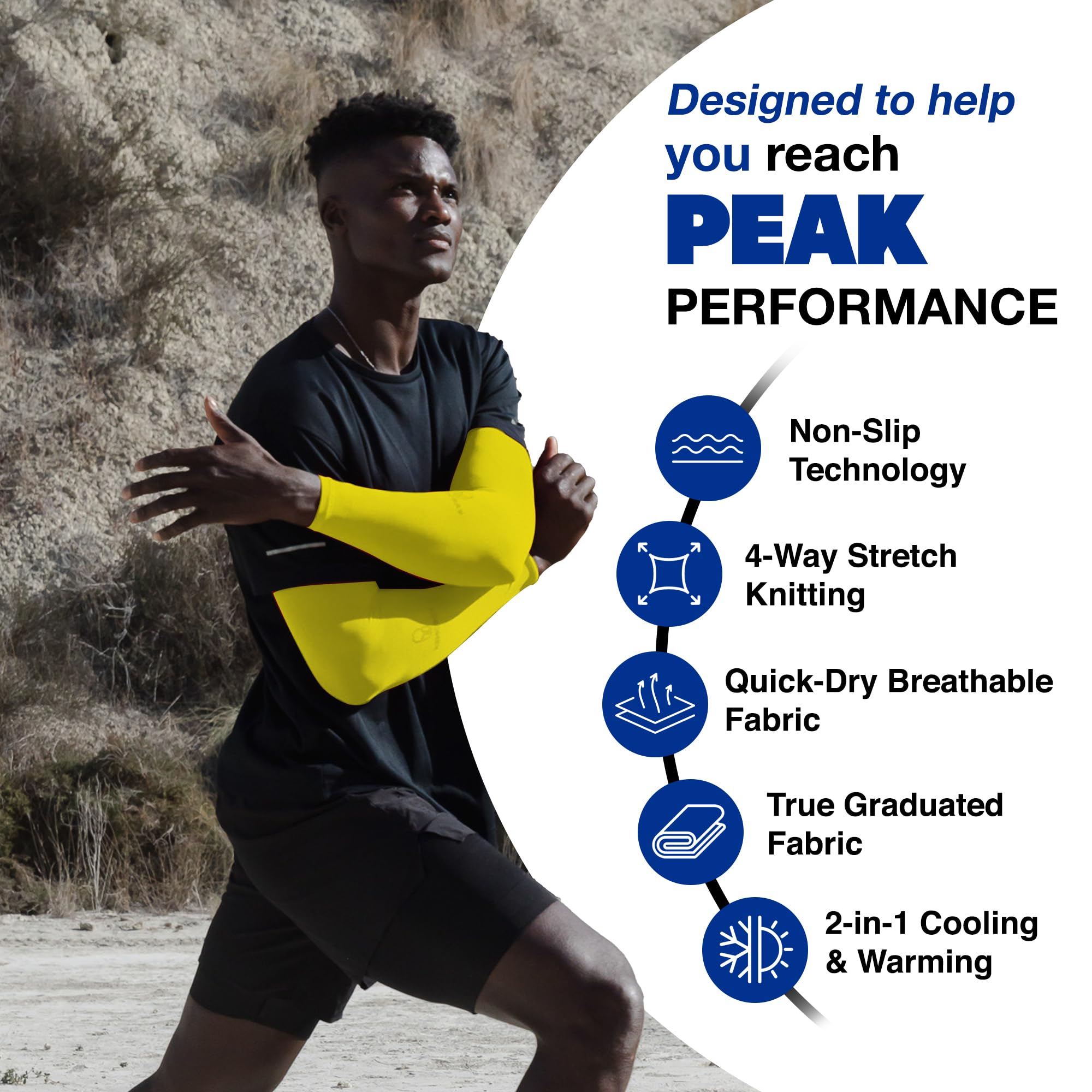 ARMORAY Arm Sleeves for Men & Women - UV Protection Tattoo Cover Sleeves - Breathable Cooling Compression Sports Arm Sleeves for Basketball, Golf, Football - Perfect for Outdoor Activities, Gym Workouts & Sun Protection