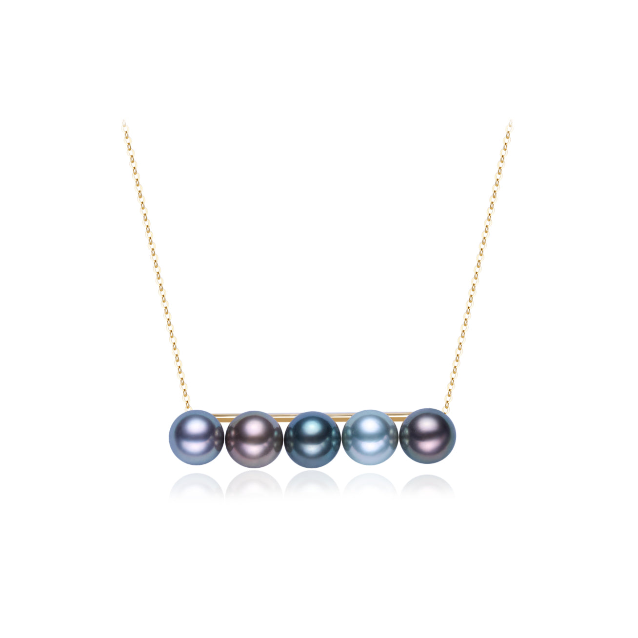 18K Solid Gold Saltwater Tahitian Pearl Necklace - Elegant Women's Jewelry Gift for Wedding, Anniversary & Special Occasions - KN00303