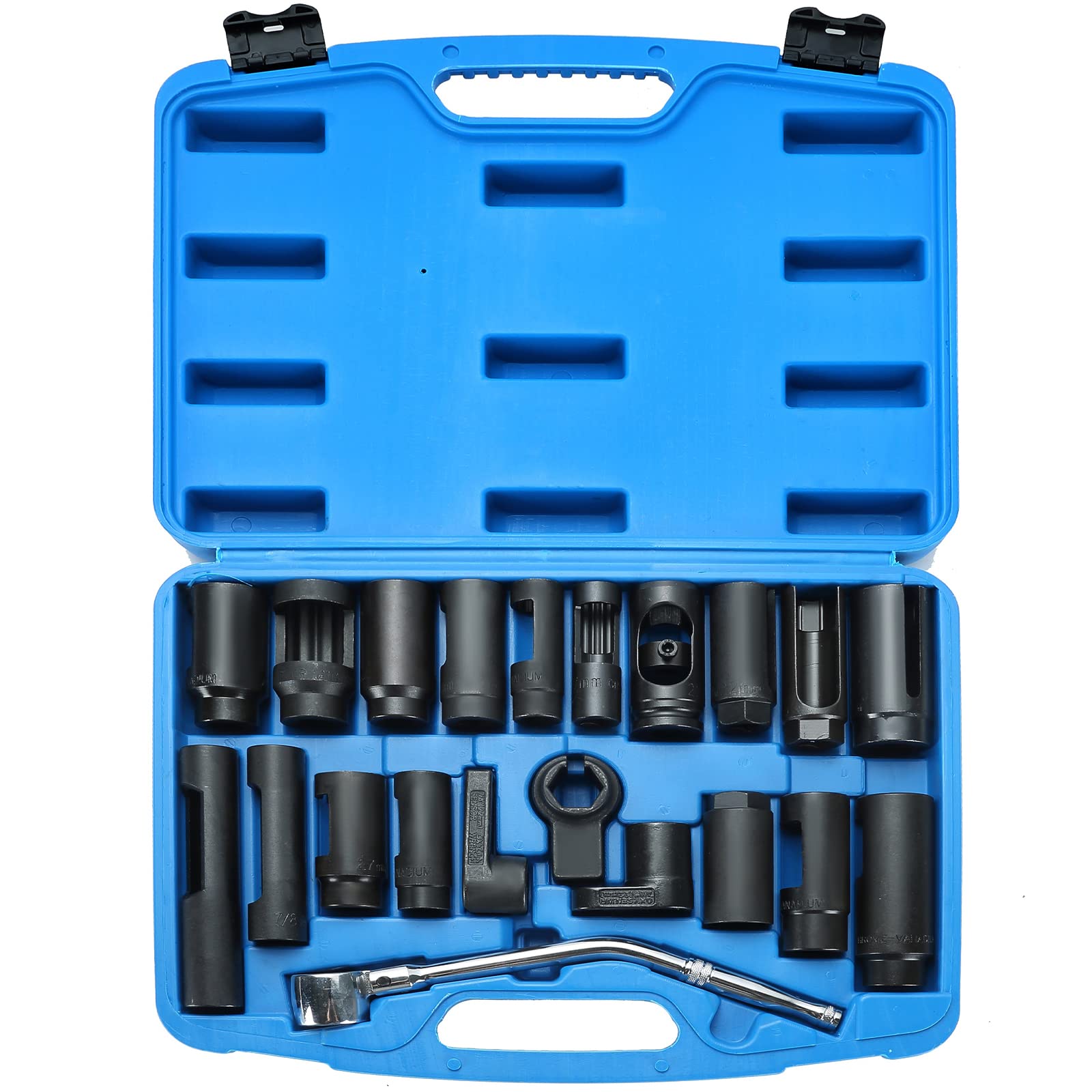 ATPEAM 21-Piece Oxygen Sensor Socket Set - Professional Automotive Tool Kit for Oxygen Sensors & Oil Pressure Sending Units - Perfect for Mechanics, DIY Car Repairs & Engine Maintenance
