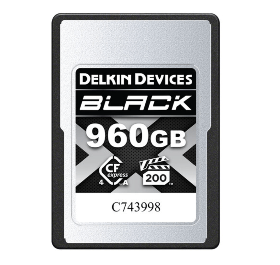 Delkin Devices 960GB BLACK CFexpress™ Type A VPG200 Memory Card - High-Speed Storage for 4K/8K Video, Photography & Professional Cameras