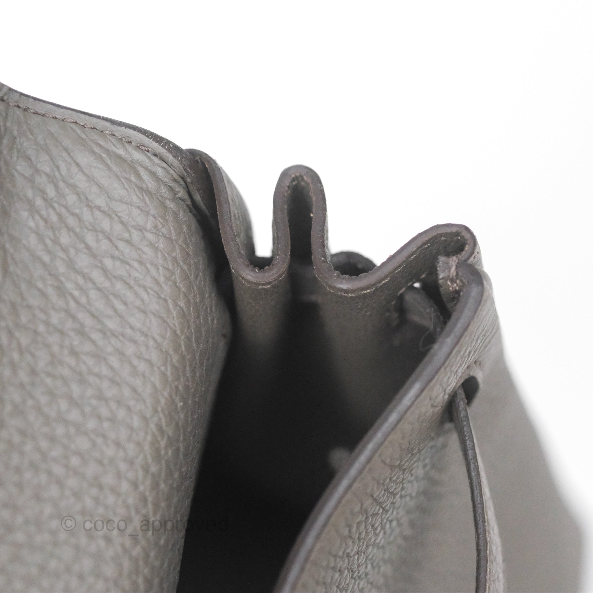 Authentic Hermès Kelly 25 Retourne Bag in Gris Etain (8F) Togo Leather with Gold Hardware - Luxury Handbag for Women | Perfect for Work, Travel & Special Occasions