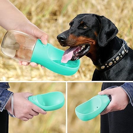 SHRBI Portable Dog Water Bottle with Dispenser & Drinking Bowl - BPA-Free Pet Water Feeder for Outdoor Walking, Hiking, Travel - Ideal for Dogs on the Go, Park Visits, and Road Trips