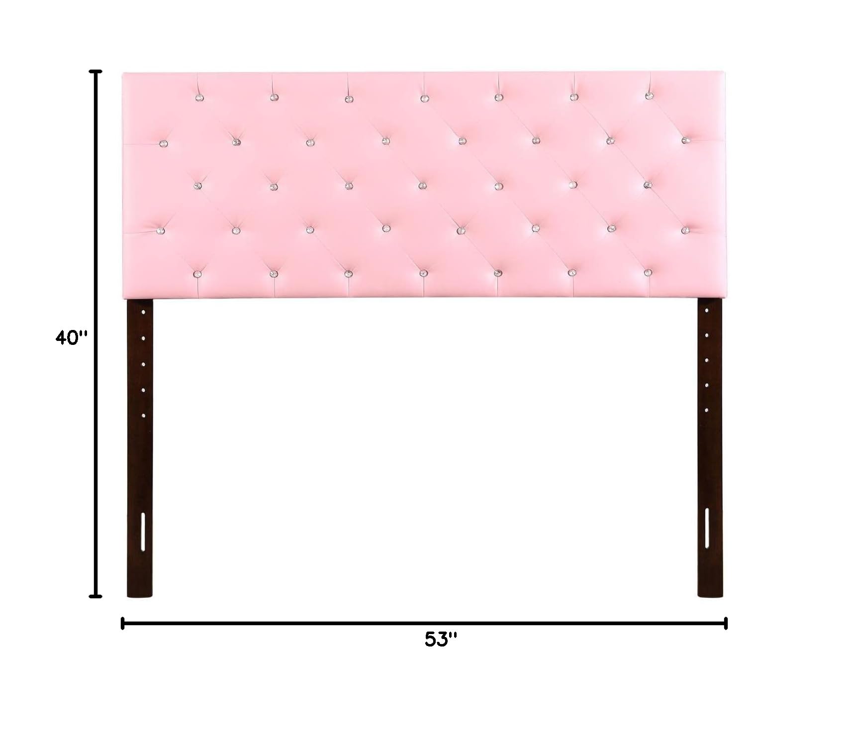 Glory Furniture Super Nova Faux Leather Upholstered Full Headboard in Pink - Luxurious Bedroom Decor for Modern Homes & Guest Rooms