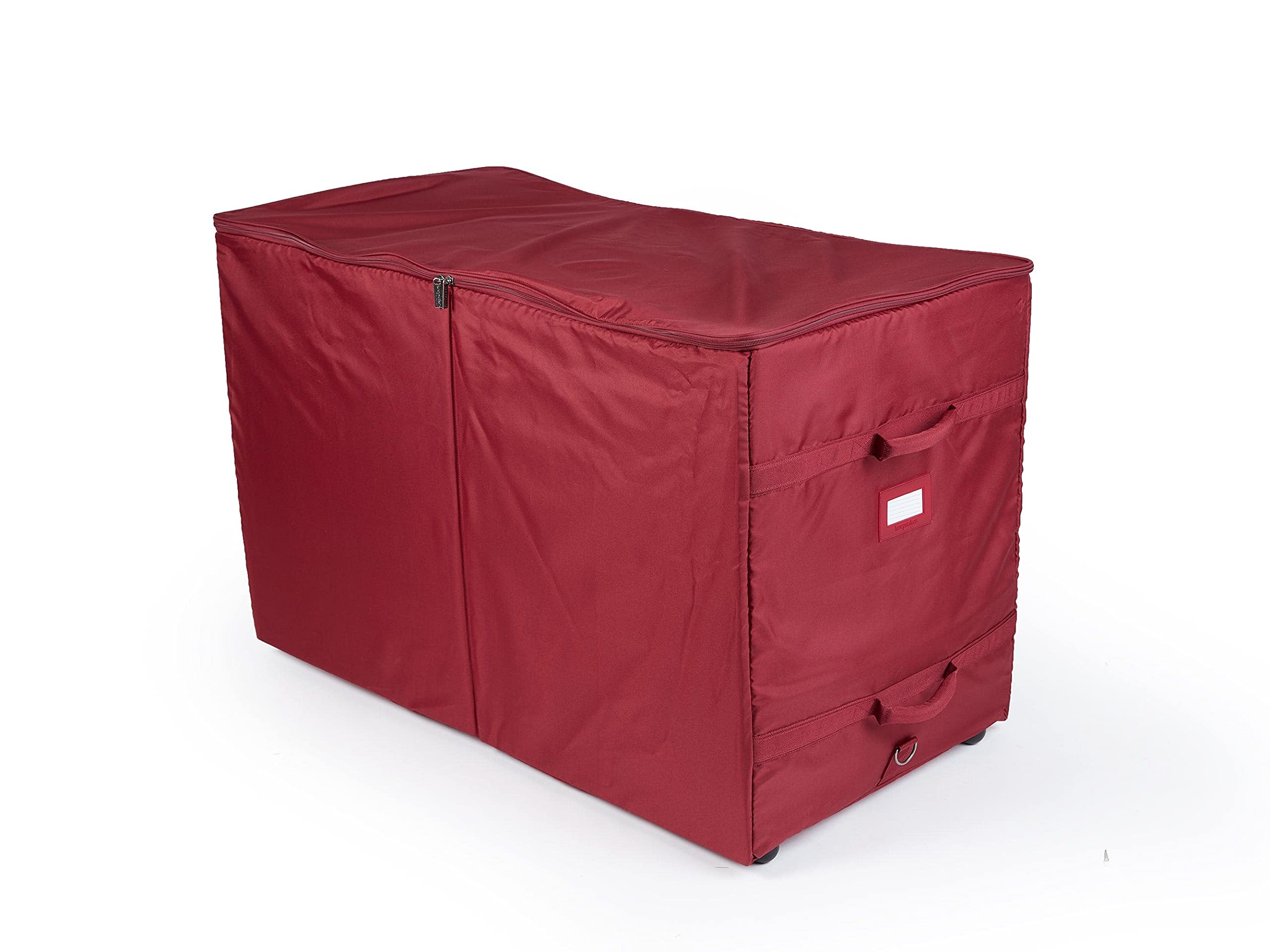 Covermates Keepsakes Rolling Structured Storage Bag – Heavy Duty Polyester with Padded Handles & Dual Zipper – Scarlett Red Closet Organizer for Blankets, Clothes & Seasonal Items | Perfect for Home, Travel & Dorm Storage
