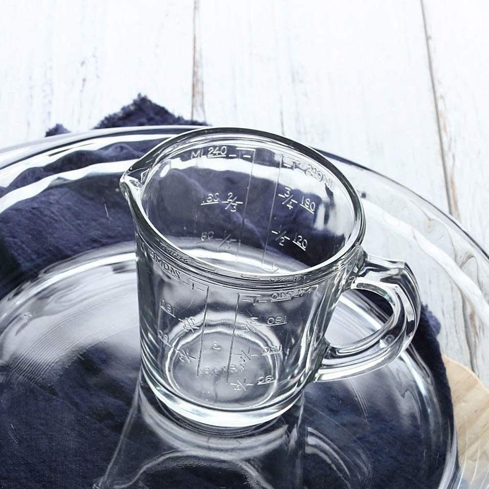 NOLLY Glass Measuring Jugs 2.4L - Clear Baking Measuring Cup for Kitchen, Cooking & Baking - Perfect for Liquid Ingredients, Mixing Batter & Meal Prep (1 Piece)