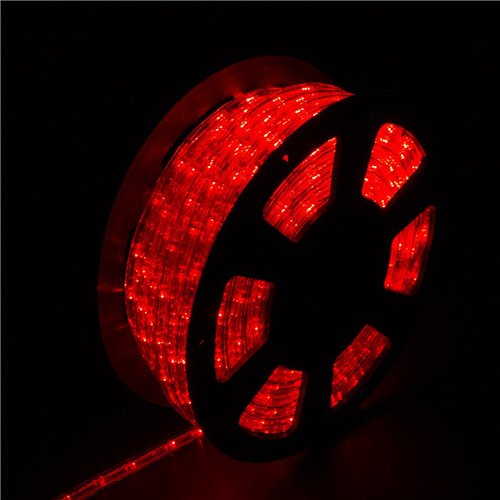 Waterproof LED Rope Lights Outdoor - 100FT (30M) Red String Lights with 1080 LEDs - Perfect for Patio, Garden, Pool Party & Holiday Decorations
