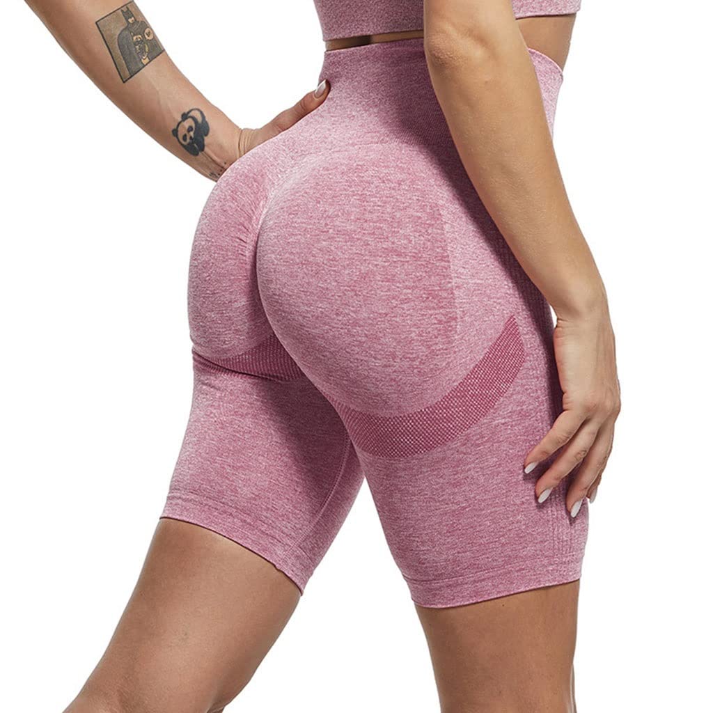 Women's High Waist Yoga Shorts - Summer Gym Workout Leggings with Push Up Design for Fitness & Sports | Perfect for Yoga, Running & Active Lifestyle (Color: Black, Size: Large)