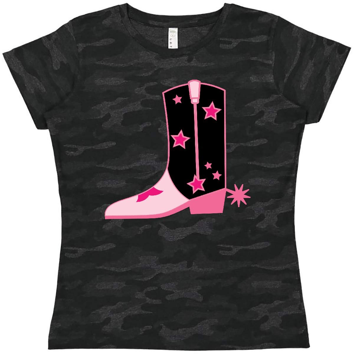 Inktastic Cute Western Cowboy Boot Women's T-Shirt - Vintage Cowgirl Graphic Tee for Women - Perfect for Country Concerts, Rodeo Events & Western Fashion Lovers