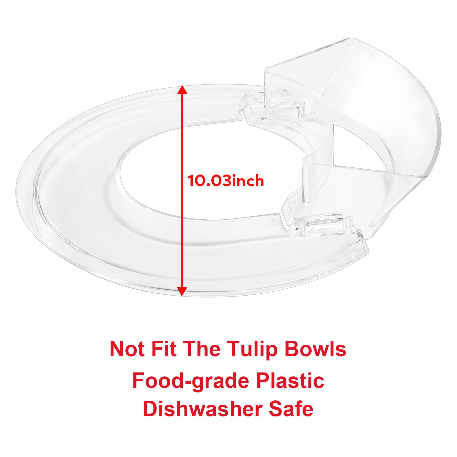KitchenAid 6 Quart Pouring Shield with Removable Splash Guard - Compatible with 5.5-7 Quart Bowl-Lift Stand Mixers - Perfect for Baking, Mixing Dough & Preventing Messes