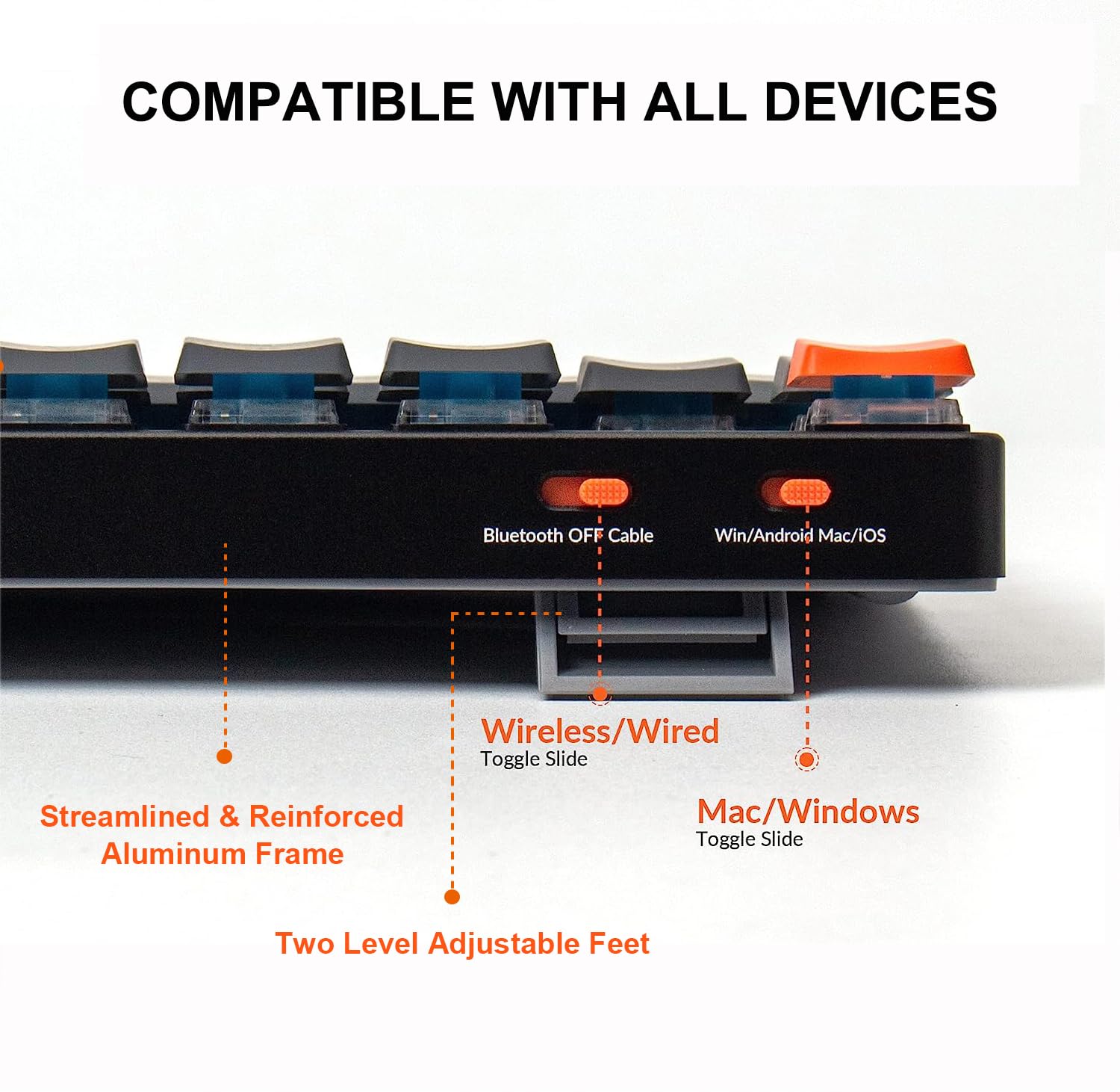 Keychron K5 SE Wireless Mechanical Keyboard - Ultra-Slim 104 Keys, Bluetooth/Wired for Mac/Windows Gaming & Office Use
