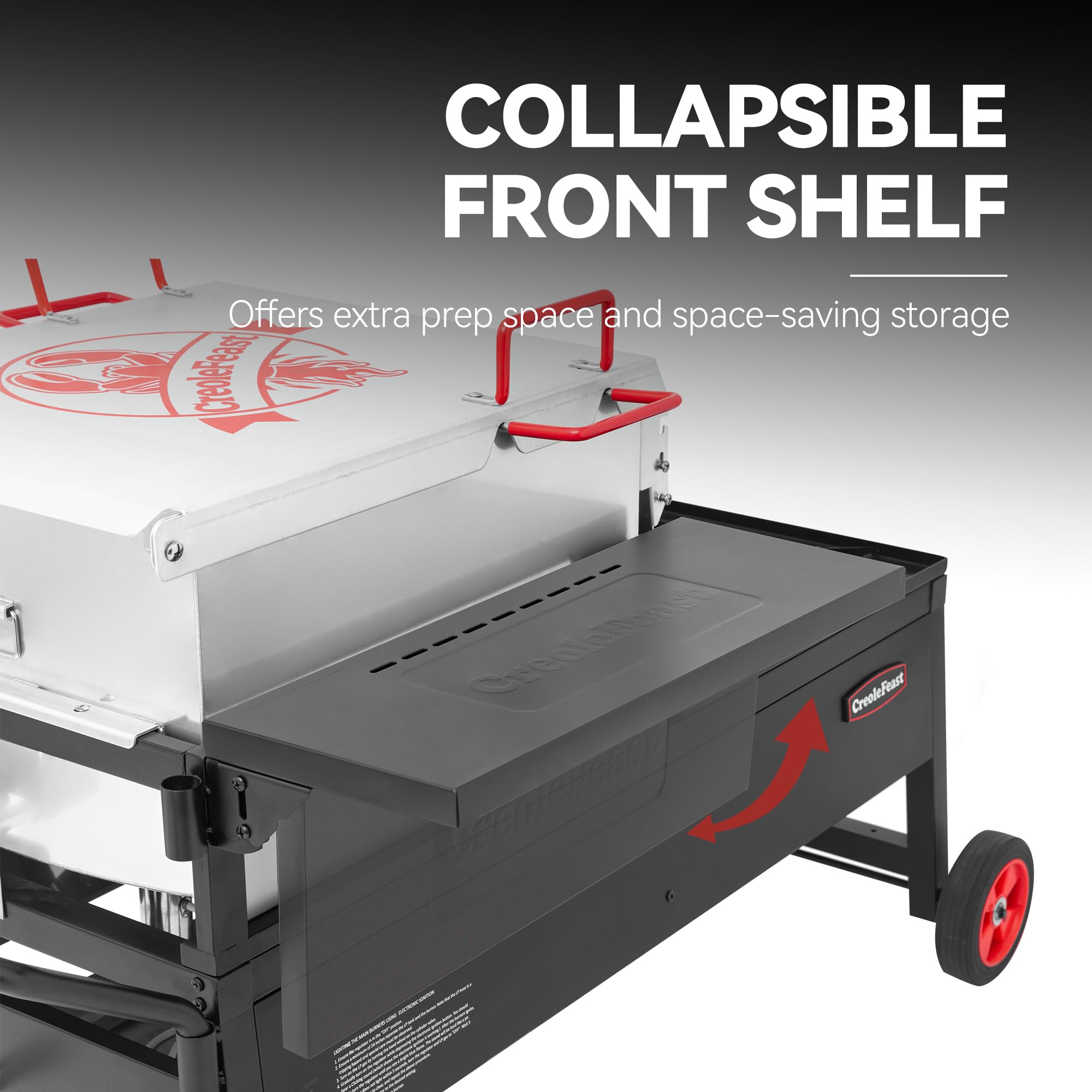 CFT2018-N1 90 Quart Crawfish Boiler & Seafood Cooker Combo - 2-Burner Propane Gas Outdoor Cooker with Stainless Steel Paddle for Backyard Boiling, Silver & Black - Perfect for Crawfish, Crab, Shrimp & Seafood Parties