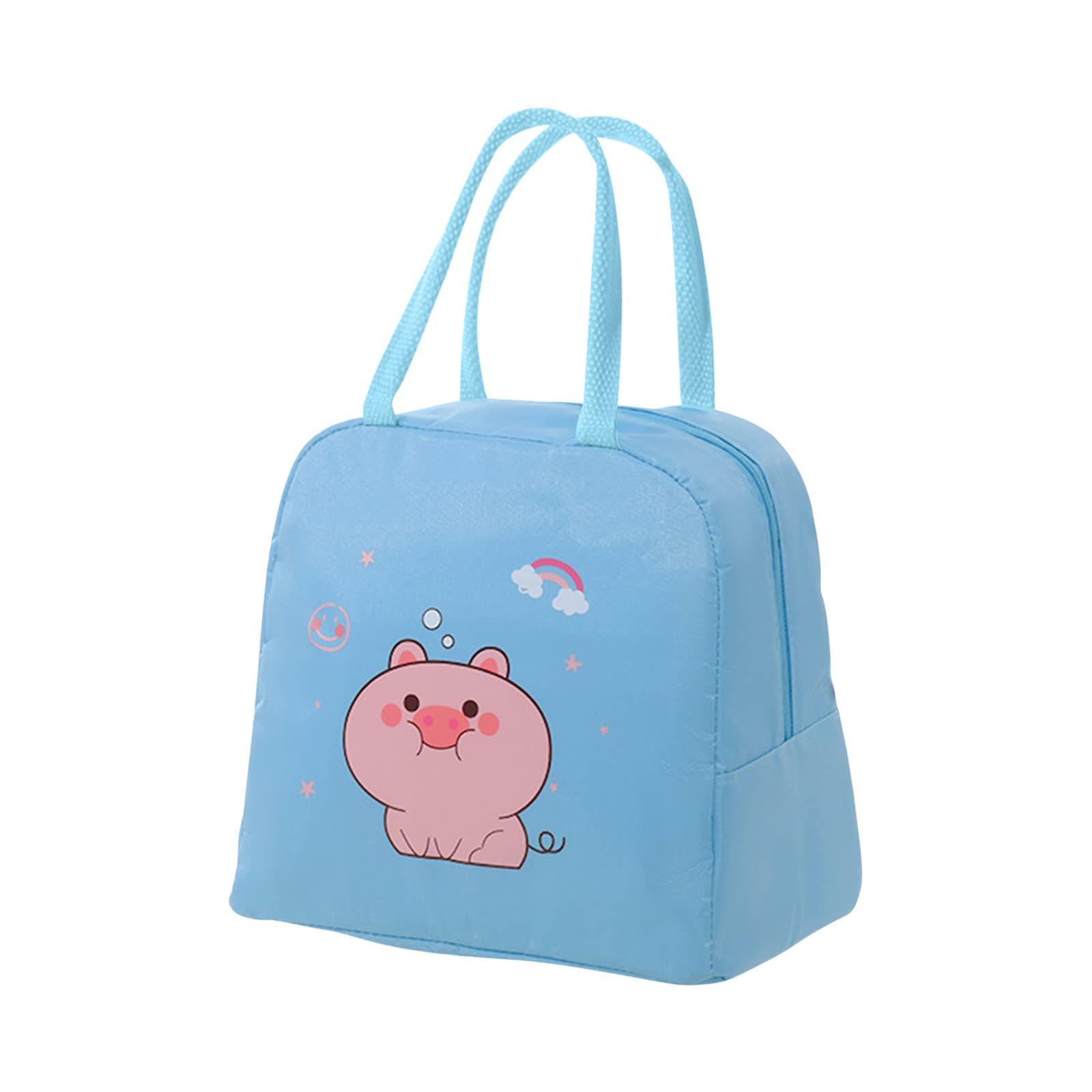 5#GW Insulated Lunch Bag - Oxford Cloth Picnic Cooler Box with Cute Cartoon Design for School, Work & Outdoor Activities | Food Storage & Ice Bag for Camping, Beach & Daily Use