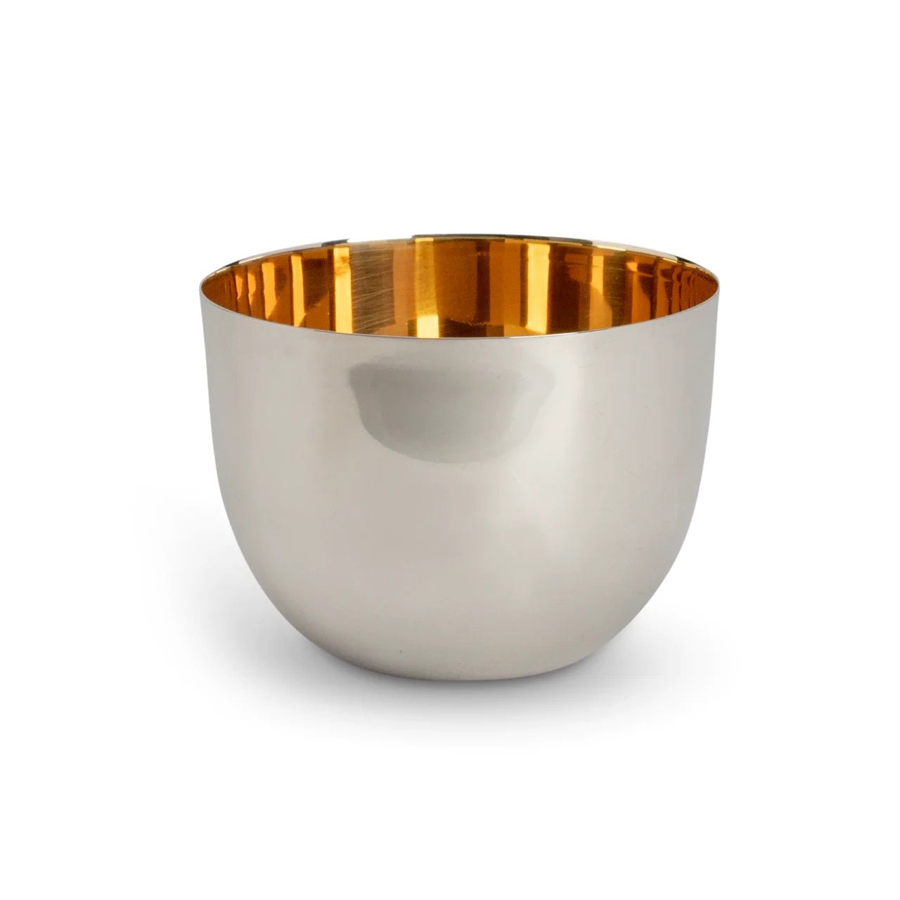 Premium Sterling Silver Cup with 24K Gold Plated Interior - Elegant Drinking Goblet for Wine, Champagne & Special Occasions