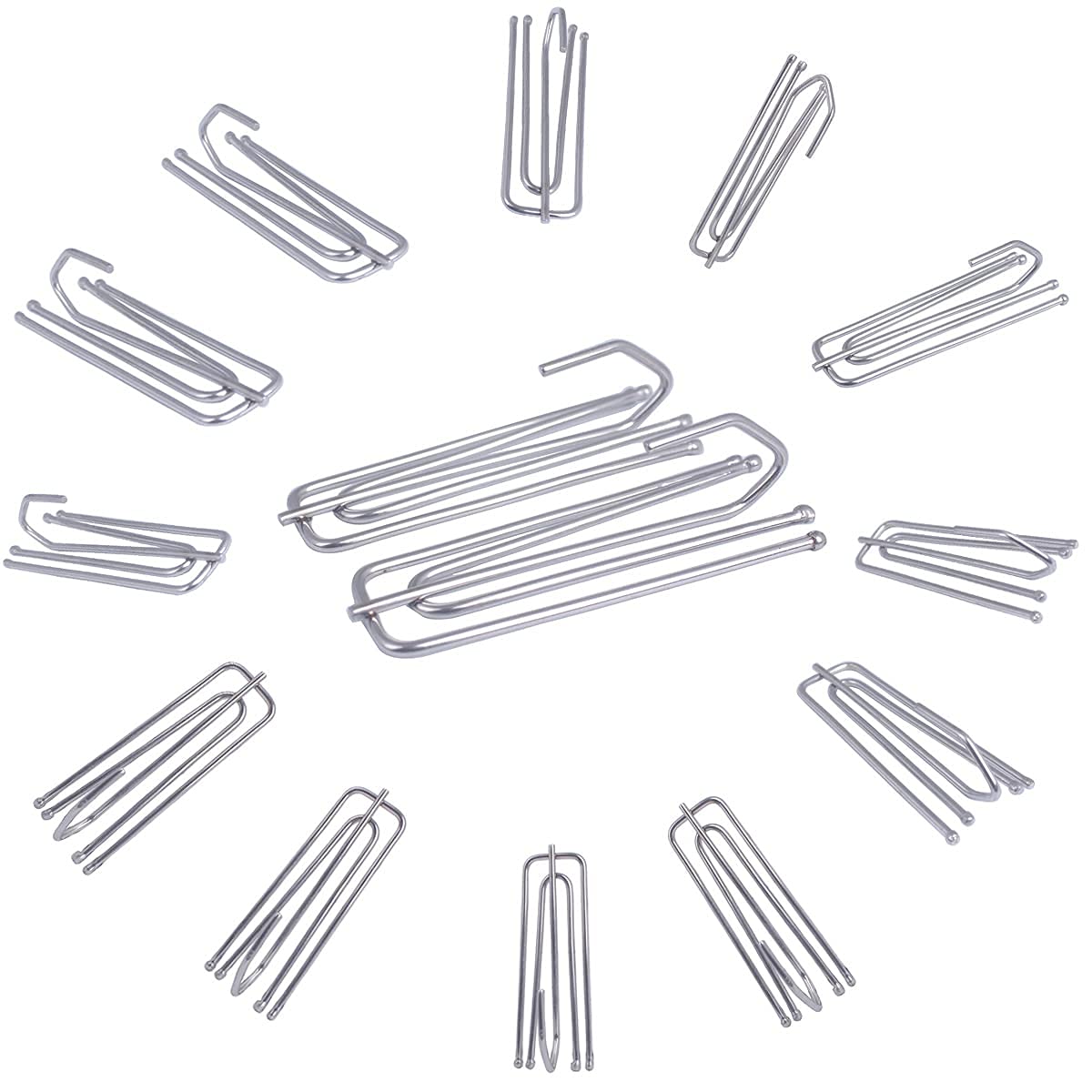 Stainless Steel Curtain Pleater Hooks 30pcs - 4 Prong Traverse Drapery Clips for Drapes & Curtains | Heavy Duty Curtain Hooks for Smooth Rod Slides | Perfect for Living Room, Bedroom & Window Treatments