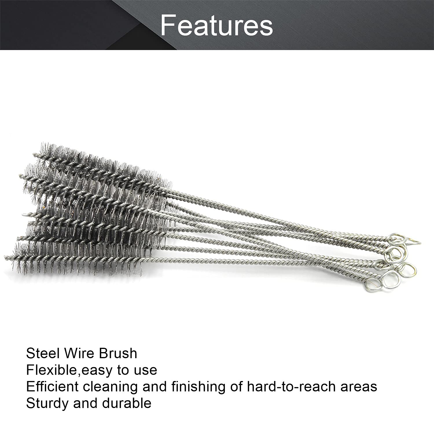 Utoolmart 10-Pack Steel Wire Cleaning Brushes - 1.0