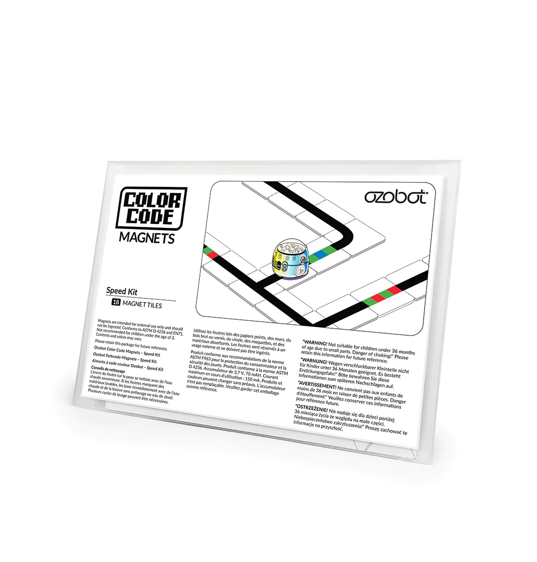Ozobot Color Code Magnets Speed Kit - Educational Coding Robot Toys for Kids STEM Learning - Perfect for Classrooms & Home Learning Activities