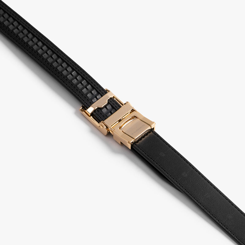 Slim Black Leather Belt for Women & Men - Adjustable Waist Strap for Jeans, Pants & Dresses | Fashion Accessory for Casual & Formal Outfits