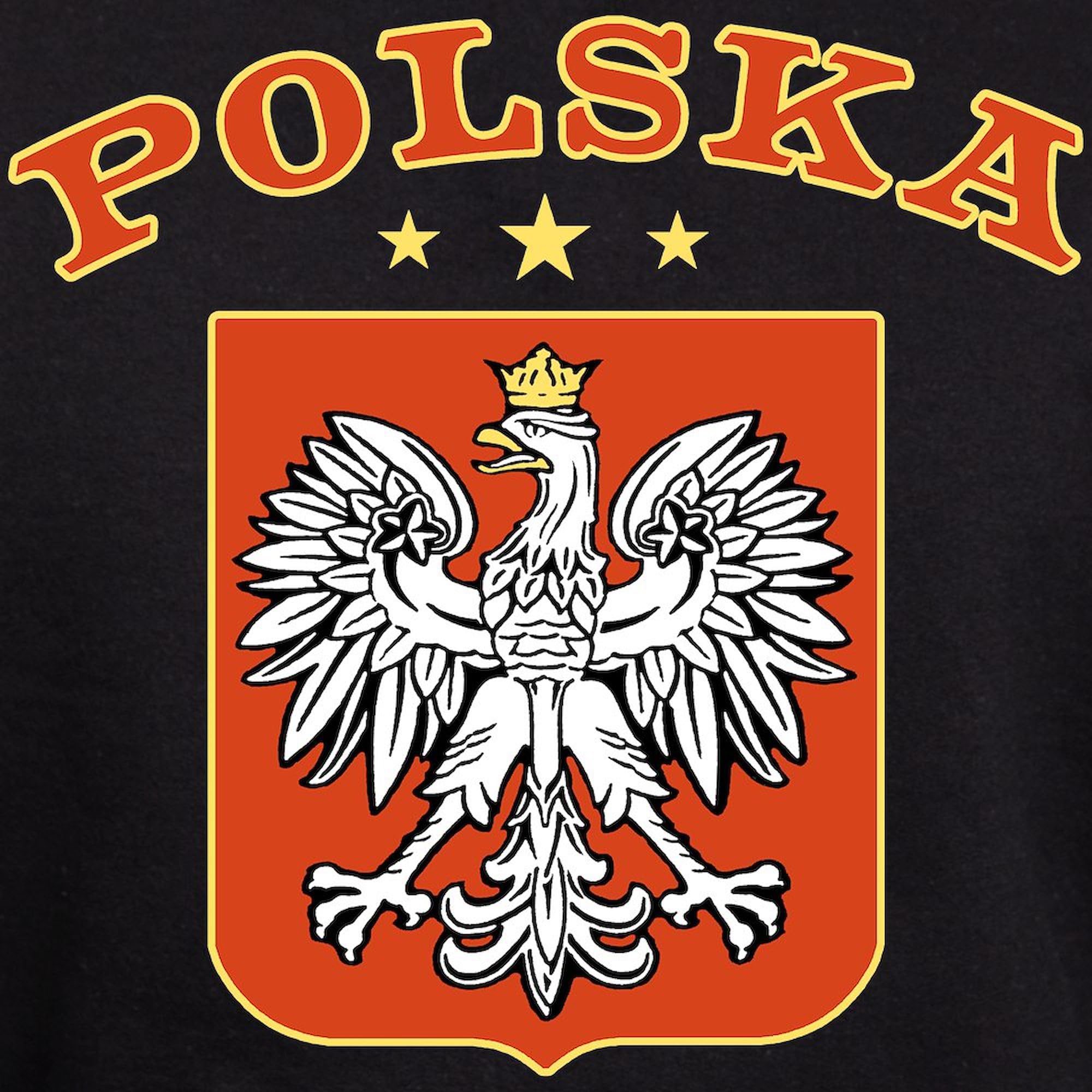 Polska Hoodie for Men - Dark Regular Fit Pullover Sweatshirt | CafePress | Perfect for Casual Wear, Gym & Outdoor Activities