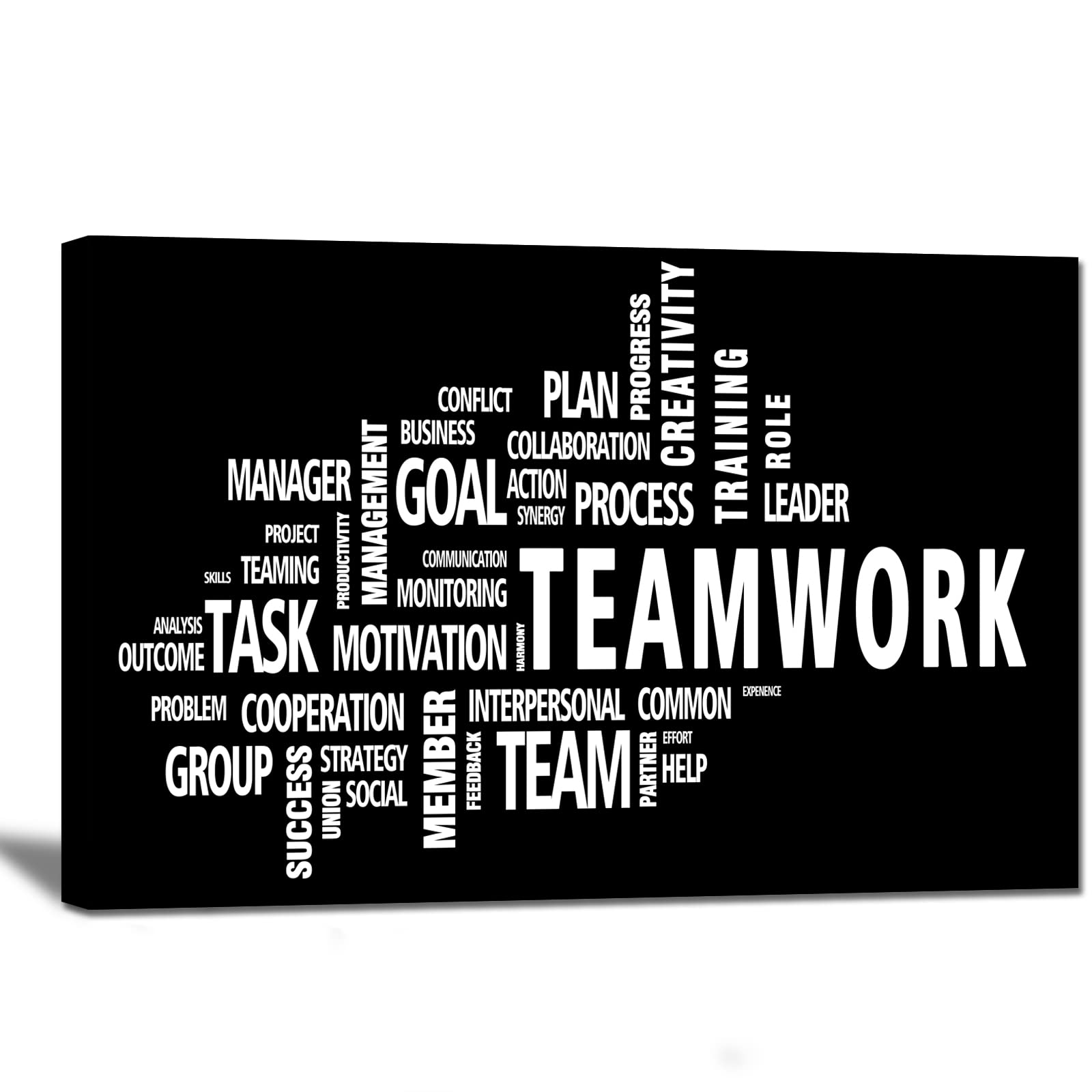 Teamwork Wall Art & Office Decor - Motivational Team Building Values for Inspiring Workspaces | Perfect for Corporate Offices, Meeting Rooms & Team Collaboration Areas